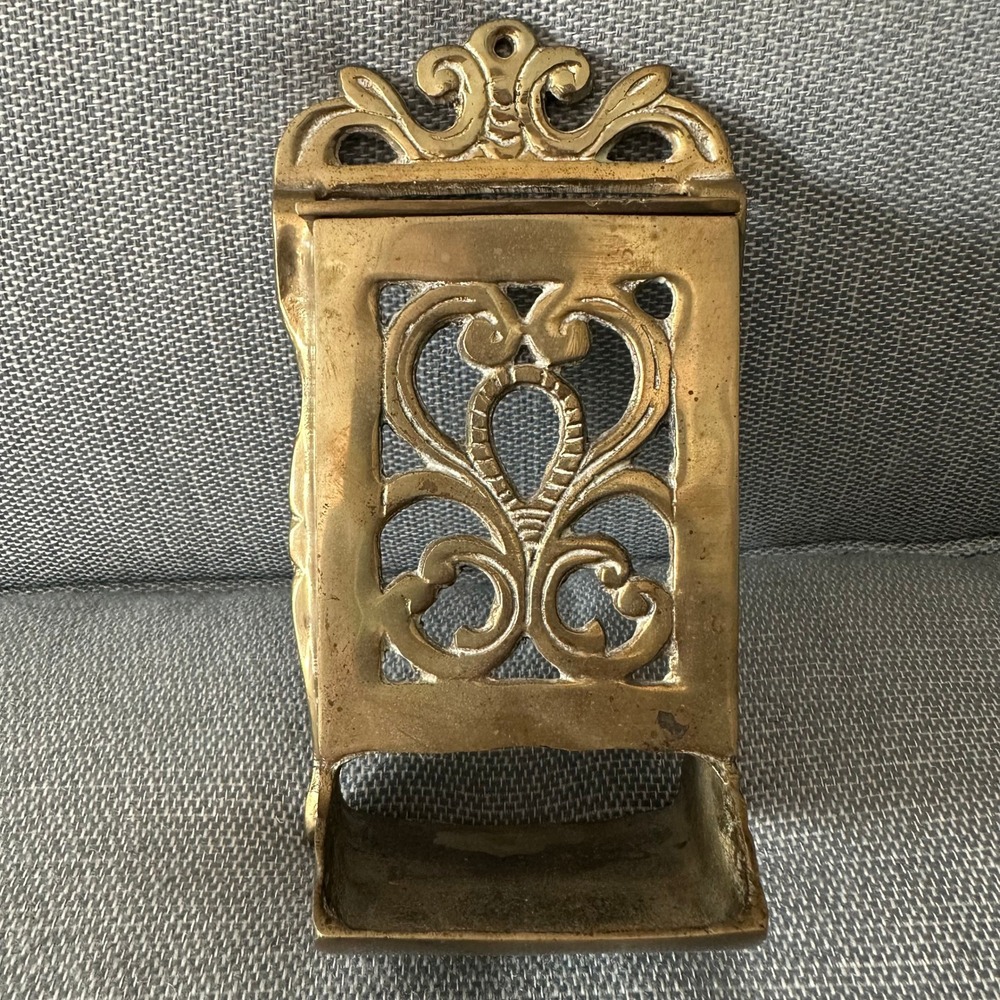Vintage Bally's Grand Hotel Las Vegas Brass Filigree Matchbox Holder Dispenser